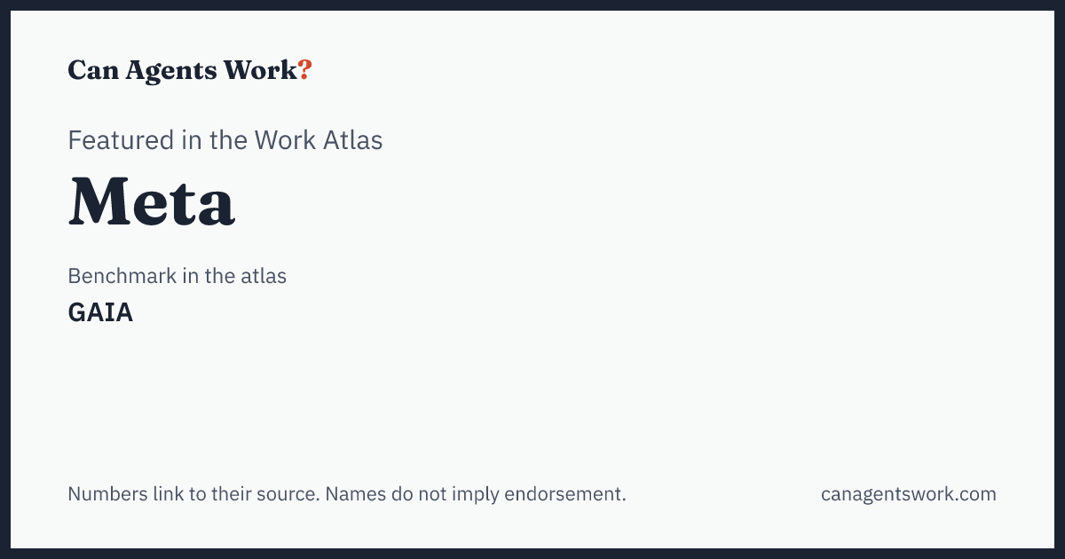 Meta's agent benchmarks, mapped onto the world of work: