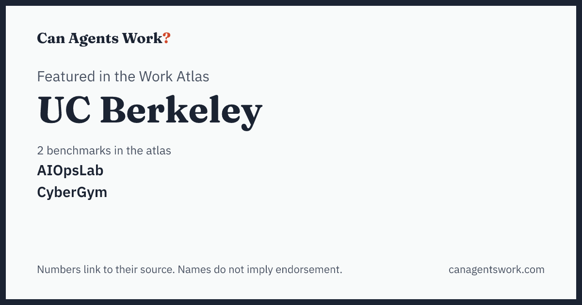 UC Berkeley's agent benchmarks, mapped onto the world of work: